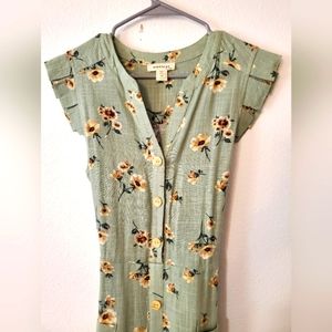 Floral Dress. Vintage Dress. Midi Dress. Dress. Pastel Dress. Romantic Dress.